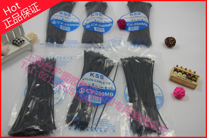 原装台湾KSS耐候性进口尼龙扎带　抗UV绑带CV-1168W 100根 黑色