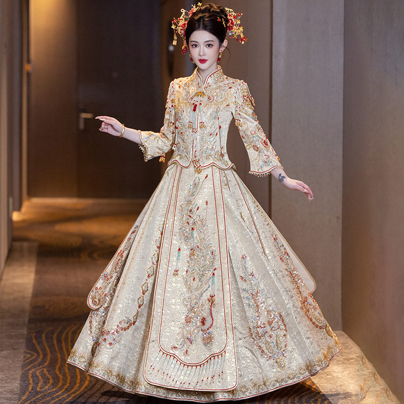 秀禾服婚服2026年新款春季结婚出阁复古中式新娘嫁衣重工龙凤褂