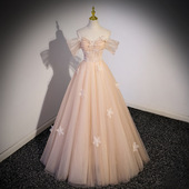 法式 轻纱晚礼服女在逃公主裙成人礼超仙森系轻奢小众艺考蓬蓬裙