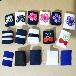 学生校服JK领巾魔术布扣 COS水手服领巾刺绣环扣领部配件超萌