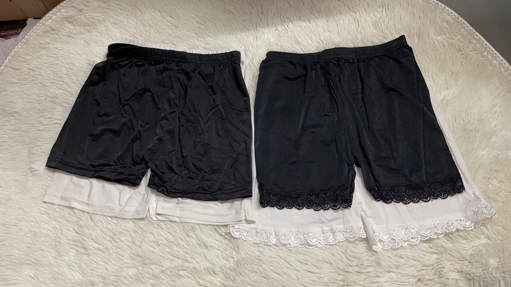 女安全裤蕾丝平角裤防走光打底裤图片