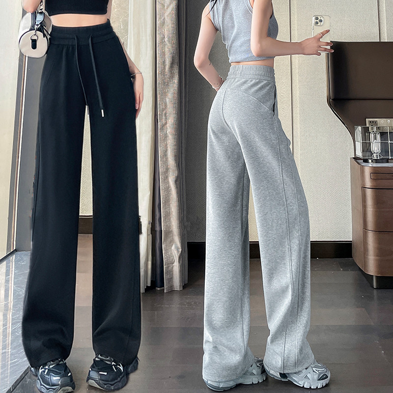 加绒加厚高腰保暖大码窄款阔腿裤女秋冬宽松休闲运动直筒长裤子潮,女装/女士精品,休闲裤,淘宝优惠券,粉丝福利购,淘宝优惠卷