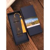 山西博物馆礼物五台山书签旅游纪念品古典中国风黄铜黑色伴手礼物