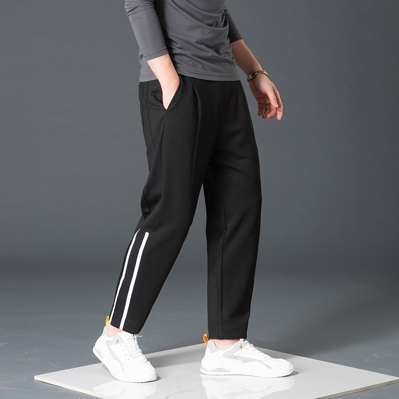 九分哈伦裤男宽松内抽绳百搭萝卜裤弹力松紧腰运动新款老爹休闲裤,男装,休闲裤,淘宝优惠券,粉丝福利购,淘宝优惠卷