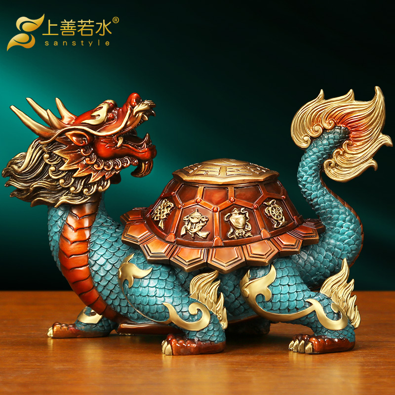 上善若水福禄龙龟铜葫芦龙头