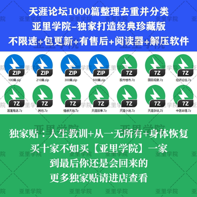 天涯神贴合集kk大神房产开智合集1000篇灵草灵宠大鹏去水印精选全