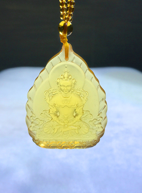 琉璃长寿佛佛像项链吊坠佛牌藏传密宗男女士项坠饰品随身挂件结缘