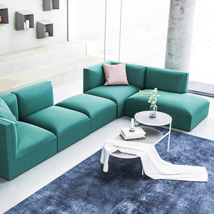 森川家具办公室简约现代沙发休息区接待洽谈商务会客沙发茶几组合