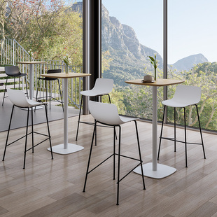 森川家具北欧吧台椅吧椅家用简约现代轻奢前台高脚椅高脚凳酒吧椅