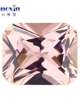 长方倒角车花180#仿摩根石合成宝石裸石 小八角可镶嵌戒指耳环