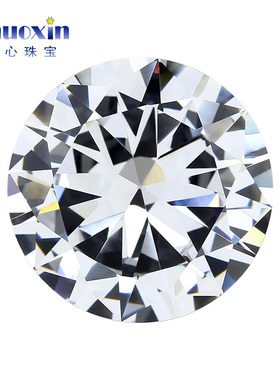 5A圆形白色锆石裸石戒面钻 CZ戒指项链珠宝饰品镶嵌diy 2.9~12mm