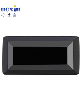 长方直角车平天然黑尖晶石裸石 小长方直梯黑色宝石珠宝手表副石