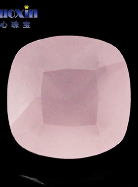 戒面裸石粉红色马来玉玻璃仿钻