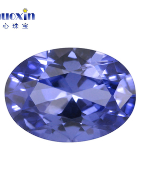 蛋形合成蓝宝石裸石戒面 人造33#蓝刚玉椭圆形尖底裸钻首饰主石