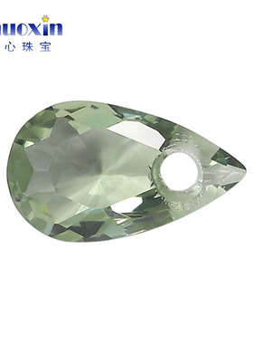 单孔梨形149#绿尖晶裸石尖底 水滴形合成宝石首饰配饰DIY带孔散珠