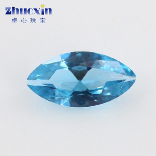 马眼形120 叶子形合成蓝宝石仿钻耳钉戒指主石diy 蓝尖晶石裸石钻