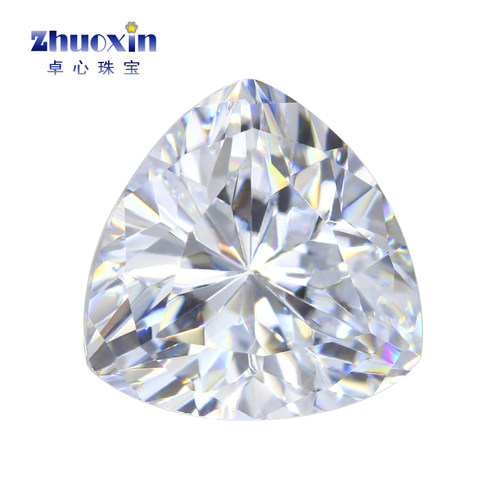 肥三角白色锆石戒面饰品主石diy