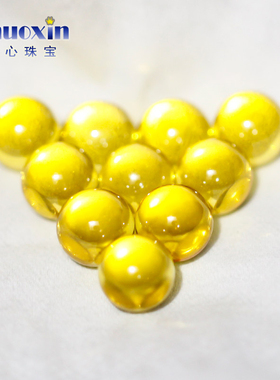 金黄色光珠无孔合成锆石