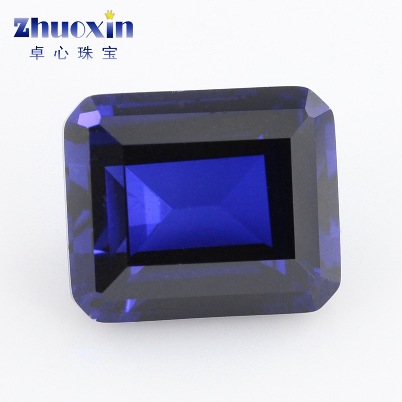 长方34#蓝刚玉合成培育蓝宝石钻