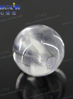 圆球形白色珠子圆珠锆石裸石 全孔打孔CZ串珠散珠手链耳环DIY