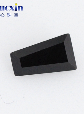 黑色锆石梯方形合成立方氧化锆裸石 黑锆手表首饰镶美甲仿钻5-8mm