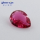 梨形5 玫红玻裸石戒面 红刚玉色裸钻人造玻璃宝石水滴形高质闪钻