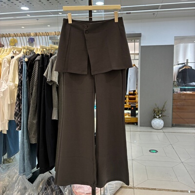 欧货2026春季新款时尚中腰显瘦百搭微喇叭裤屁帘气质长裤61AK105