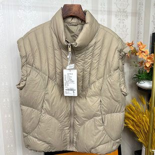 户外露营800蓬羽绒服半袖女装高级轻型羽绒背心马甲廓形时尚护肩