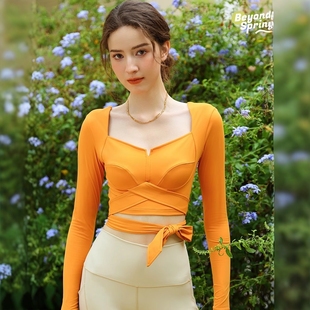 普拉提上衣多巴胺运动服2F065 裸感紧身长袖 碧奥春天瑜伽服 新款