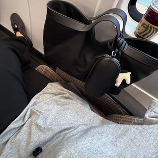 无性别row新款 帆布包手拎手提包大容量单肩包斜挎包简约风