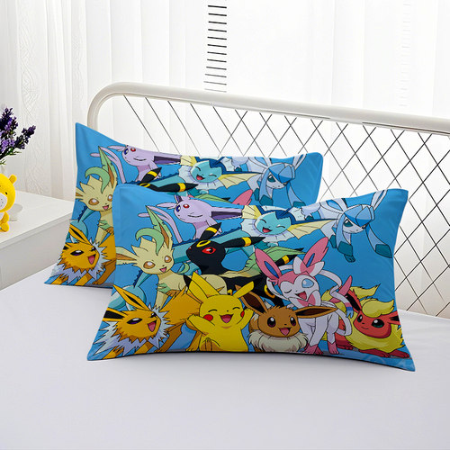 可爱卡通皮卡丘儿童枕头套枕芯套