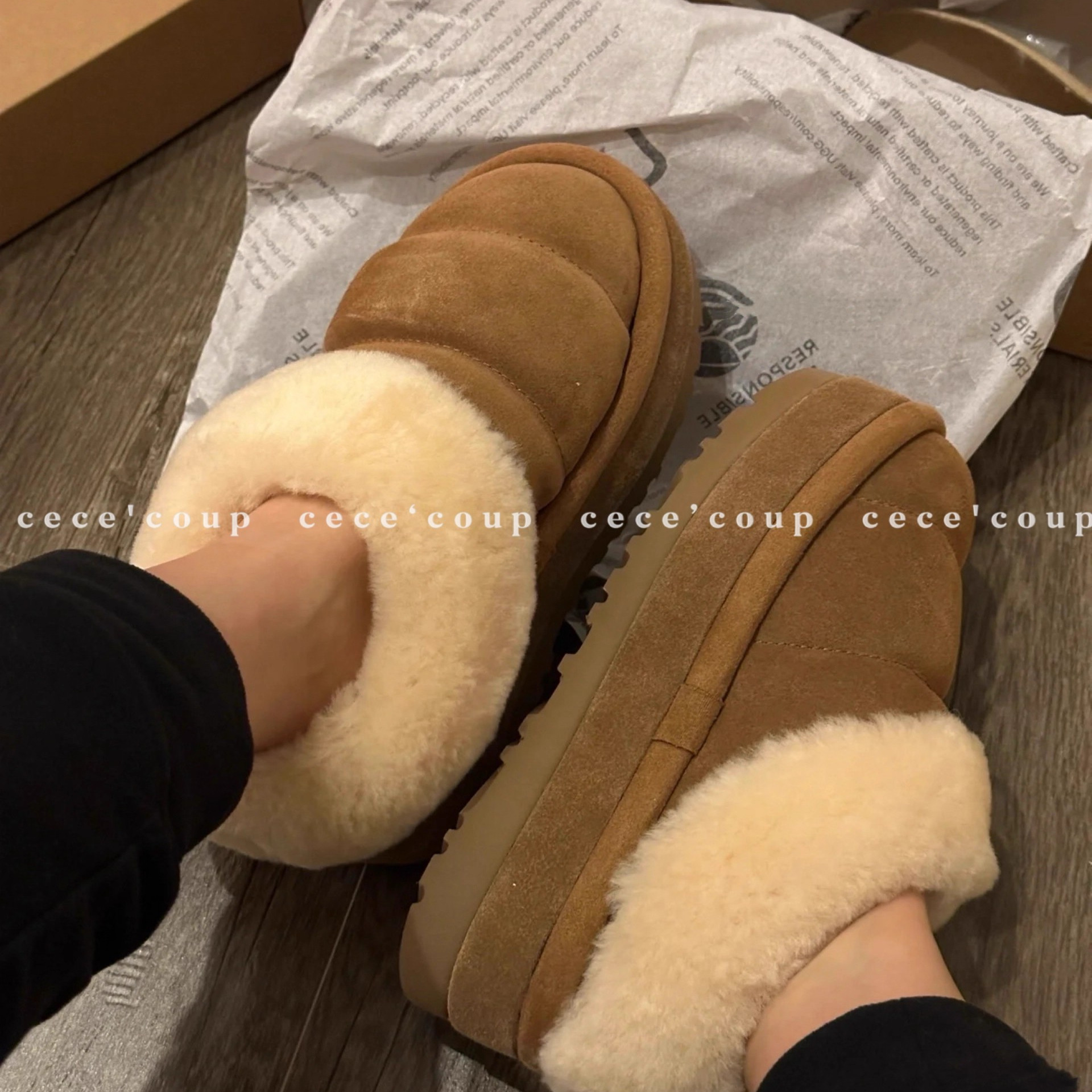 皮毛一体保暖雪地靴棉鞋