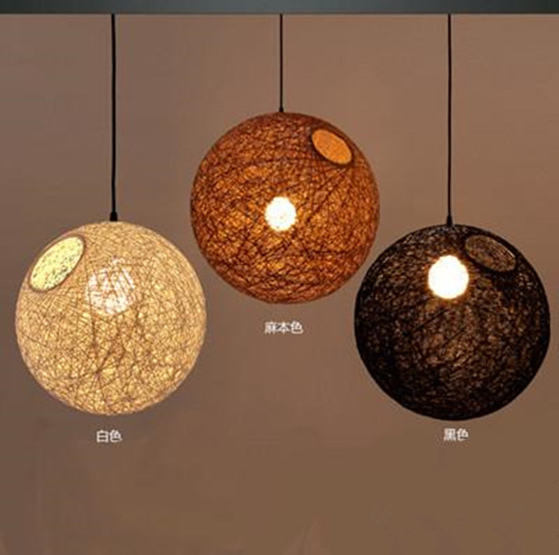 麻球小吊灯餐厅吧台简约创意艺术奶茶店藤艺手工球形鸟巢北欧灯具,家装灯饰光源,客厅吊灯,淘宝优惠券,粉丝福利购,淘宝优惠卷
