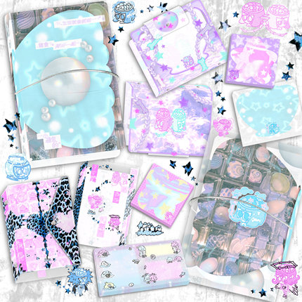 逃生原创"小骷蚌蚌本"梦核A6per/M5/A7手帐活页笔记本壳便签内页