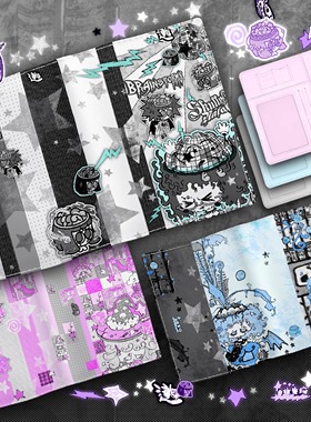 逃生原创小骷护照夹set古早pu皮y2k钱包绑带收纳证件机票旅行礼物