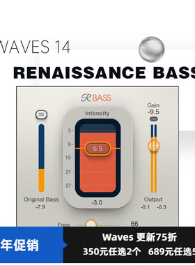 WAVES16 Renaissance Bass 低频增强插件编曲混音效果器远程安装
