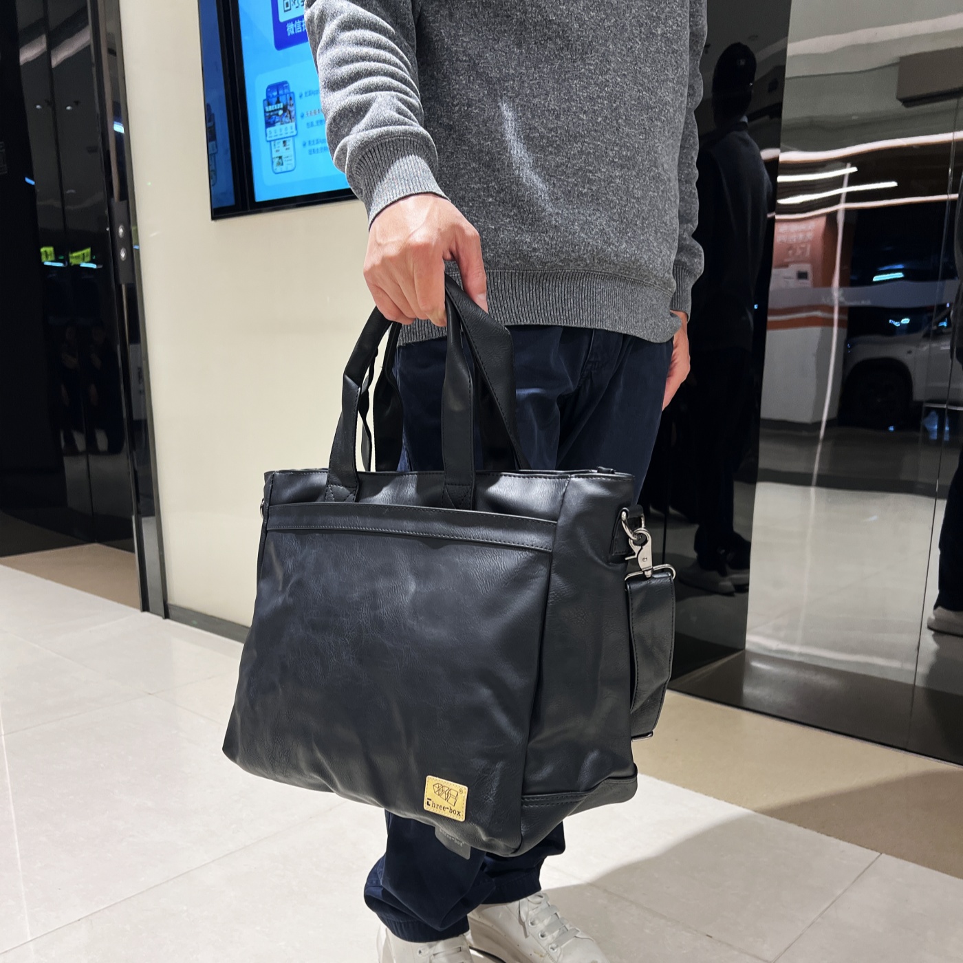 日韩风男士手提包商务公文电脑包