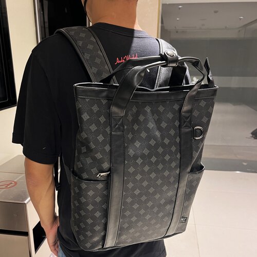 ThreeBox欧美老花男士双肩包背包