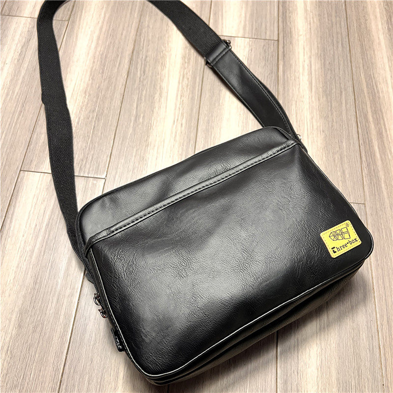 Three-Box男包时尚日韩复古单肩包潮港风简约男士斜挎邮差包背包,箱包皮具/热销女包/男包,男士包袋,淘宝优惠券,粉丝福利购,淘宝优惠卷