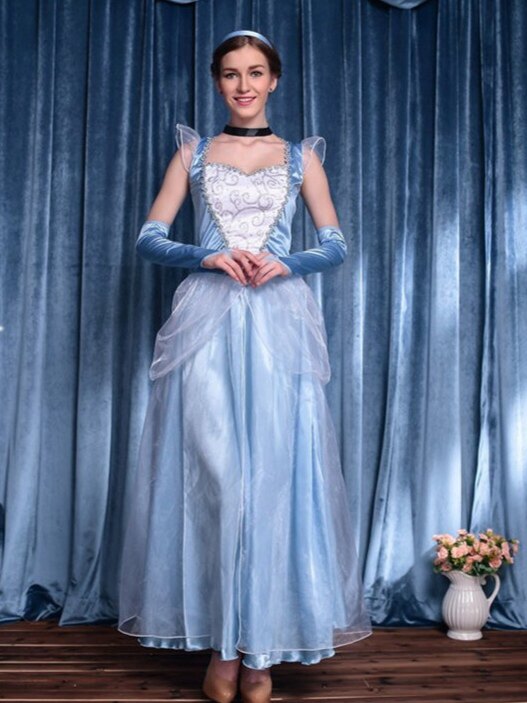 出租赁 万圣节白雪公主裙灰姑娘茜茜公主蓝色裙COSPLAY女演出服装