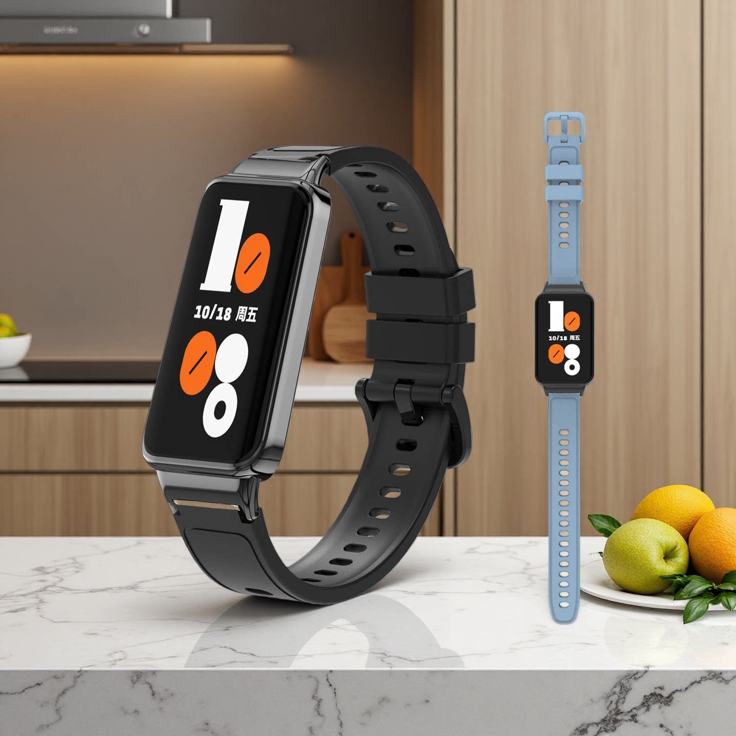 适用于荣耀手环9/10彩色针卡扣硅胶表带honorband9/10NFC替换腕带图片
