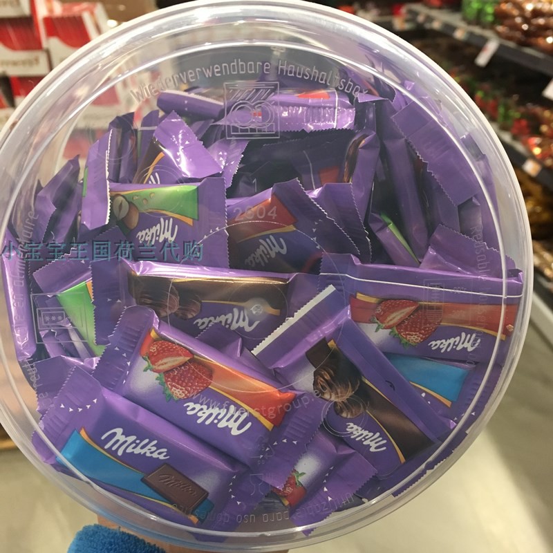 1桶荷兰直邮包邮包税Milka Naps Mix妙卡巧克力口味多样一桶207片