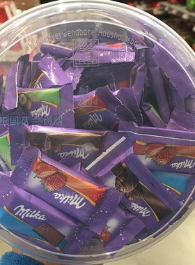 1桶荷兰直邮包邮包税Milka Naps Mix妙卡巧克力口味多样一桶207片