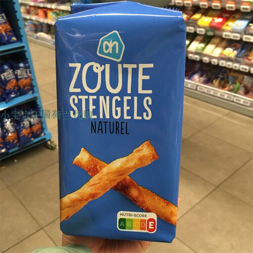 6包荷兰直邮包邮包税AH Zoute stengels naturel原味酥脆咸饼干棒