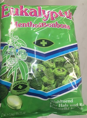 1袋荷兰直邮包邮包税Eucalyptus menthol snoepjes 桉树薄荷硬糖