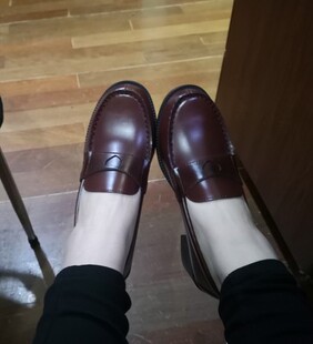 日本JK制服鞋 爱心款高跟/黑色/茶色正统学生鞋女款