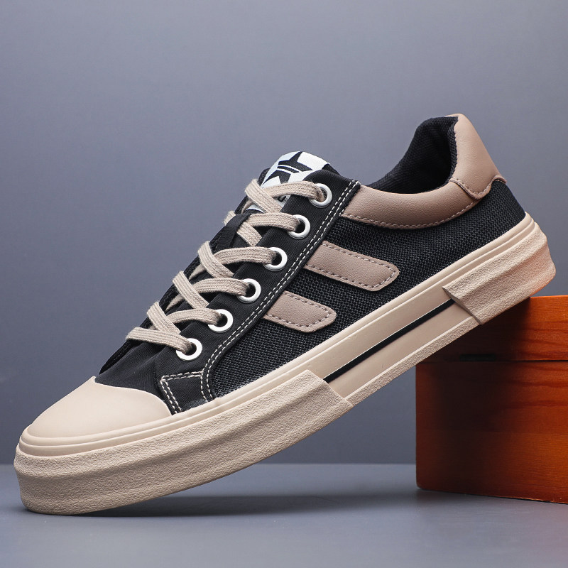 2026新款男鞋帆布鞋男士休闲鞋子男款板鞋夏季透气布鞋潮流网面鞋