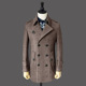 高级感中长款 毛呢男大衣双排扣商务男装 冬外套韩版 新款 风衣男冬款