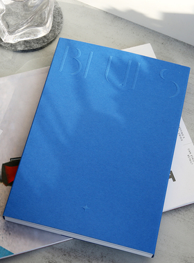 新壹点质物手账本2022和贴纸设计师套装weeks简约蓝色空白记事本