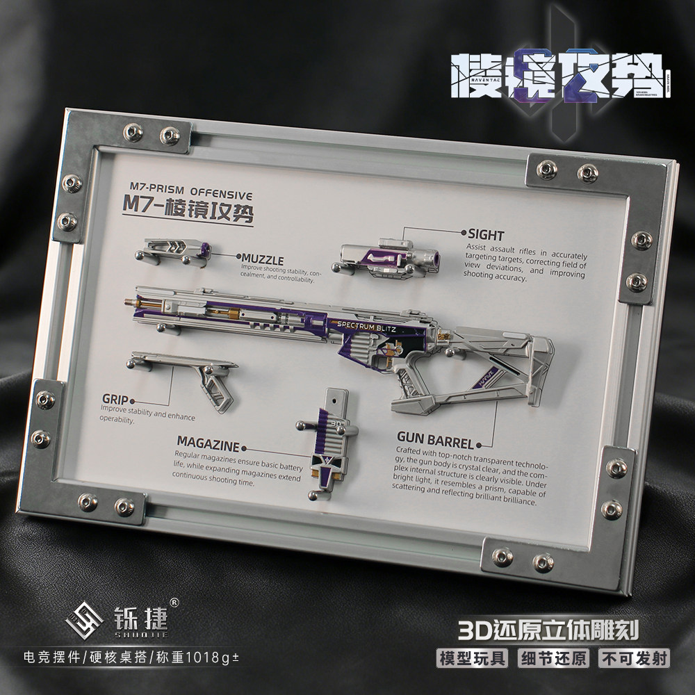 三角洲M7棱镜攻势S2金属模型摆件